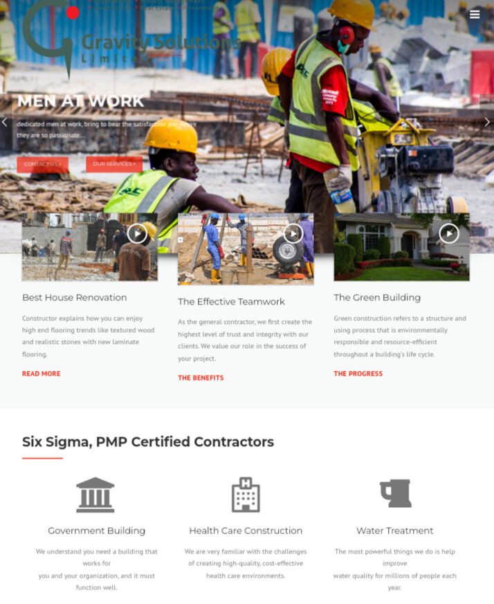 Website Design For Gravity Solutions Limited