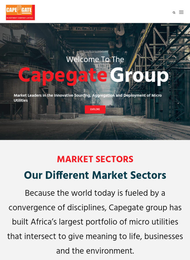 Website Design For Capegate Group